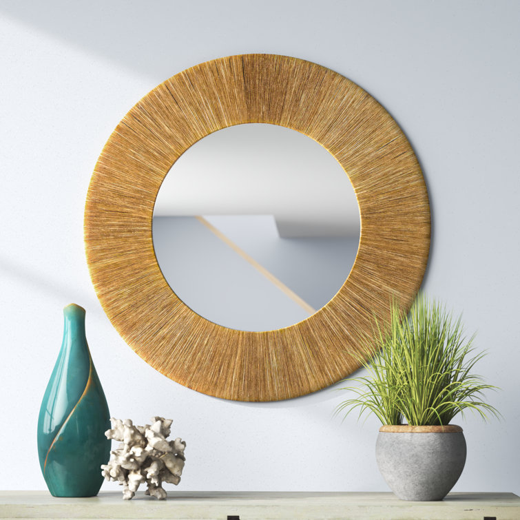 Cecil Round Rope Wall Mirror Birch Lane